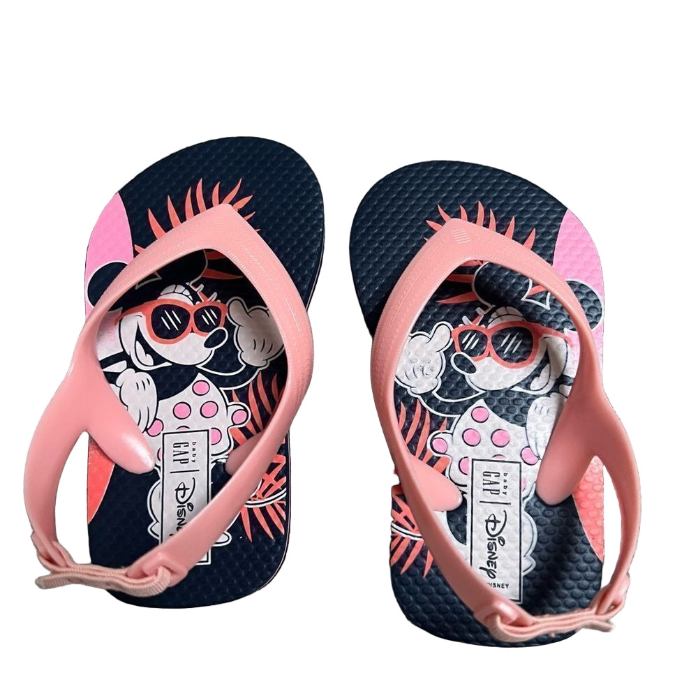 🍭6/$30 NWOT Baby Gap Minnie Mouse Flip Flop Sandals for Toddler Girl - size 5T/6